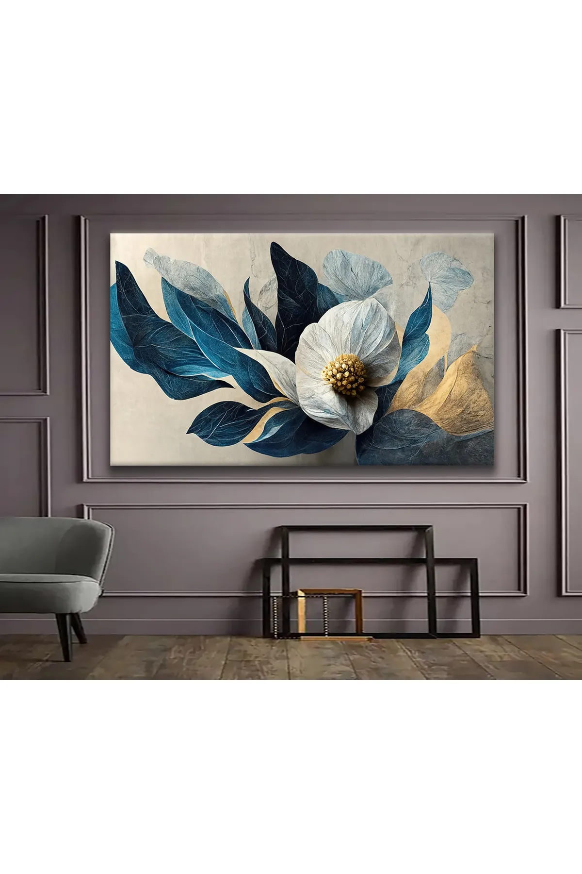 Soyut Cennnet Çiçekli Kanvas Tablo